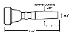 Diagram of Bach mouthpiece spec