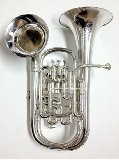 Conn Unknown model double bell Alto Horn 1914